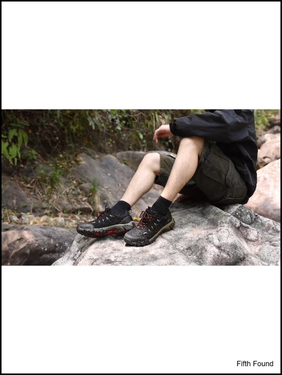 Men\'s Waterproof Hiking Shoes Lightweight Anti Slip Breathable Trekking Boots main image 5